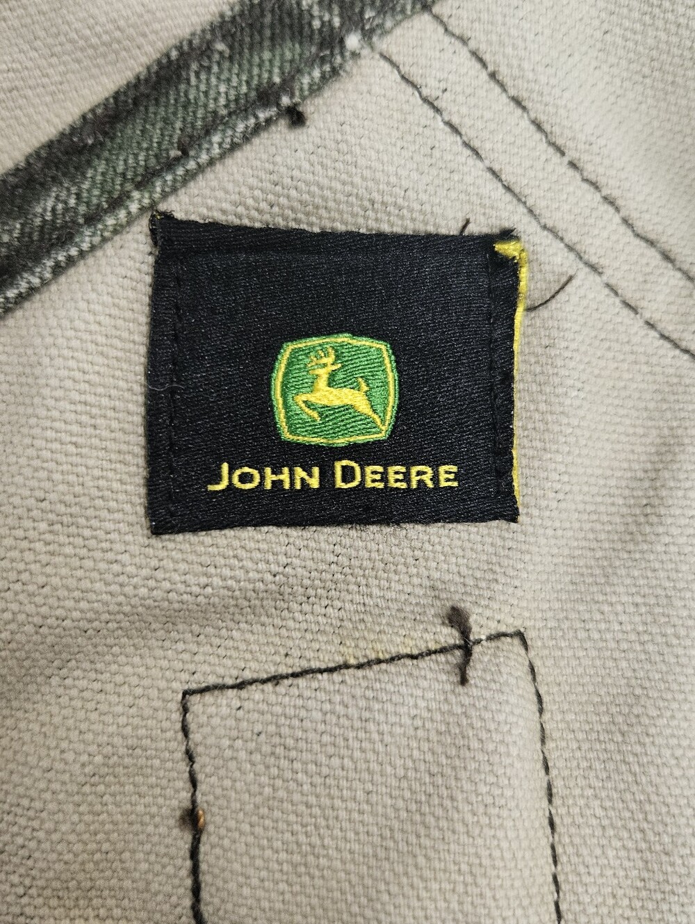 John Deere Camo Overalls Kids 5 Youth Green Double Knee Adjustable Canvas Cotton - Picture 3 of 6